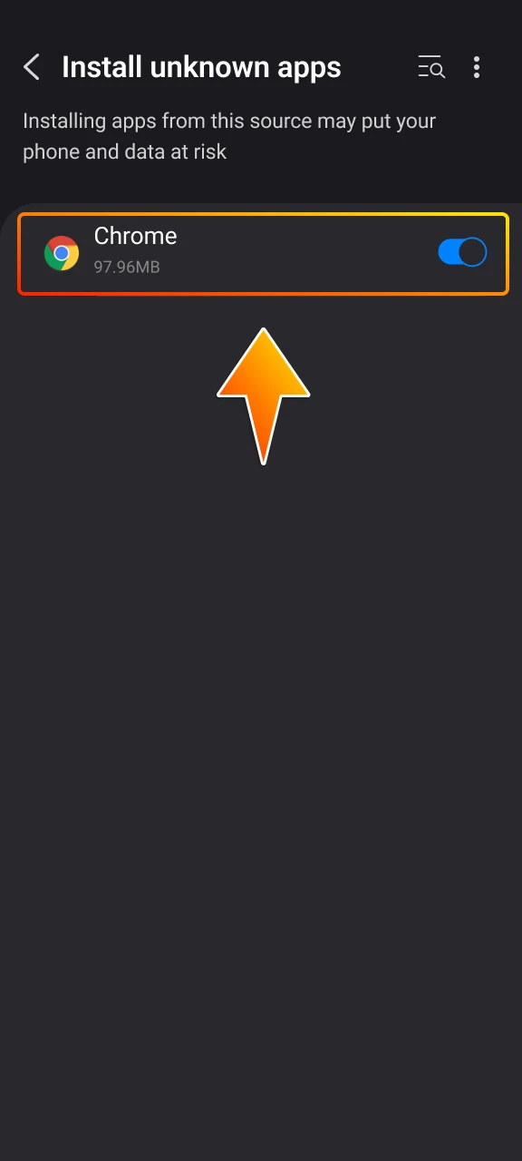 Go to your device settings and enable Unknown Sources to permit the BassWin app installation.