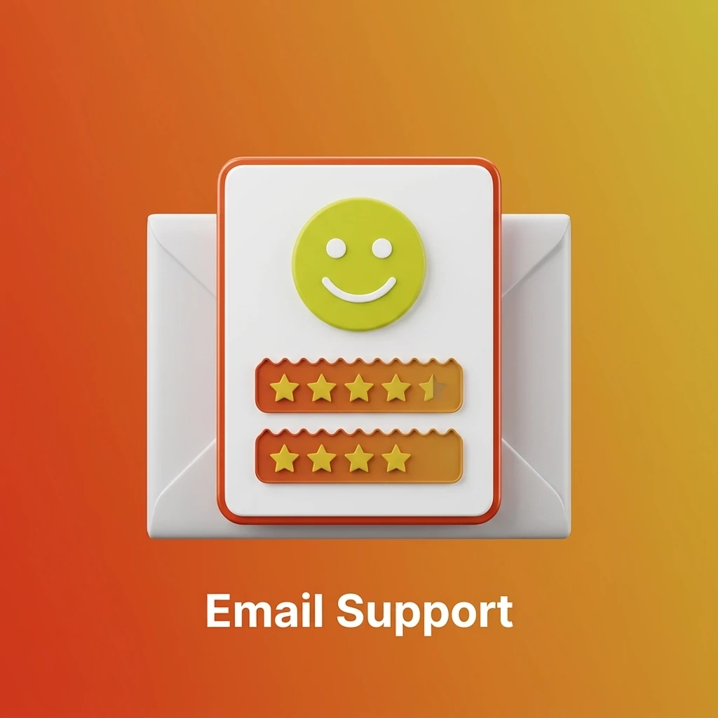 Email support contact details with response time and tips for faster replies, including support, KYC and payments emails