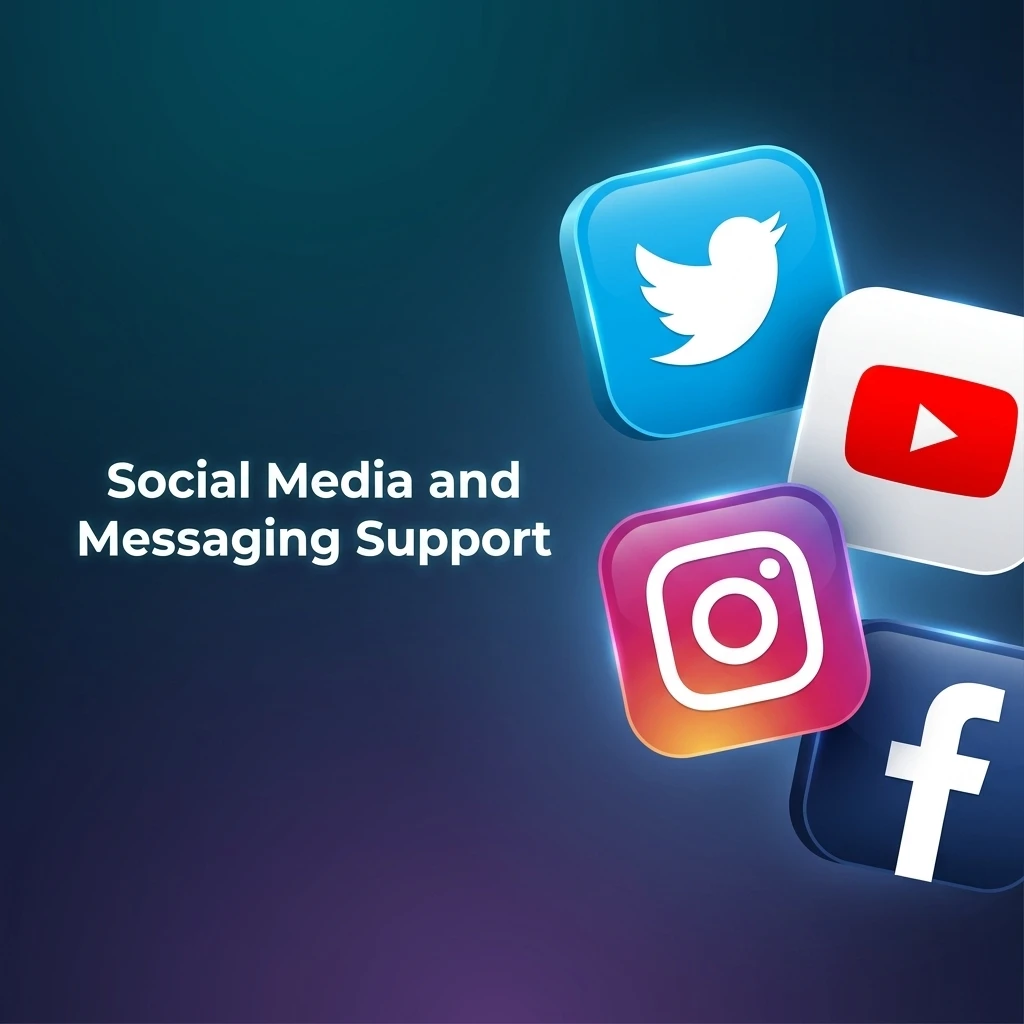 Customer support via WhatsApp, Telegram, Facebook Messenger and X for quick updates and guidance to secure channels