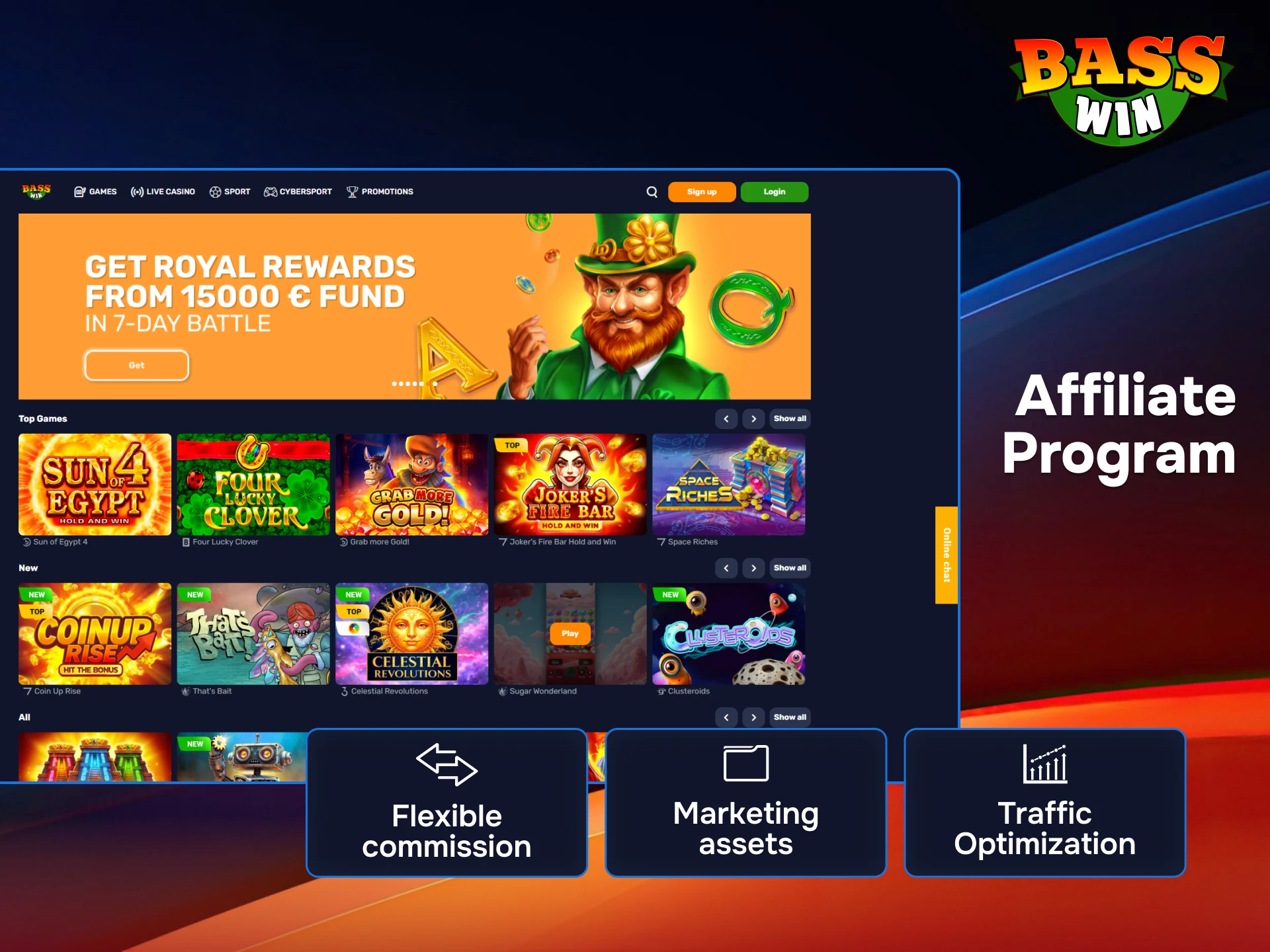 Join the BassWin affiliate program today to earn high commissions by promoting our brand.
