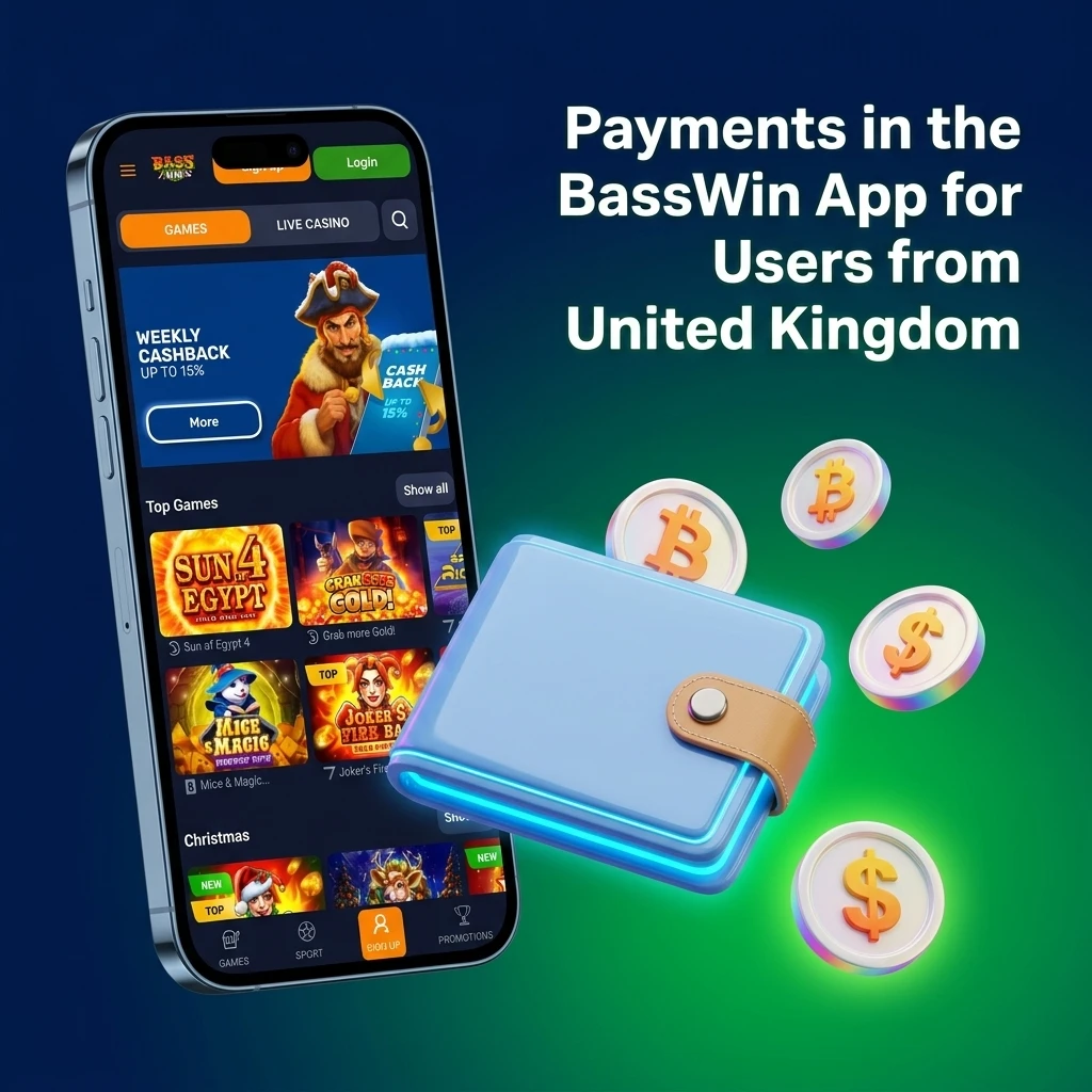 Payment methods in Basswin app for UK users