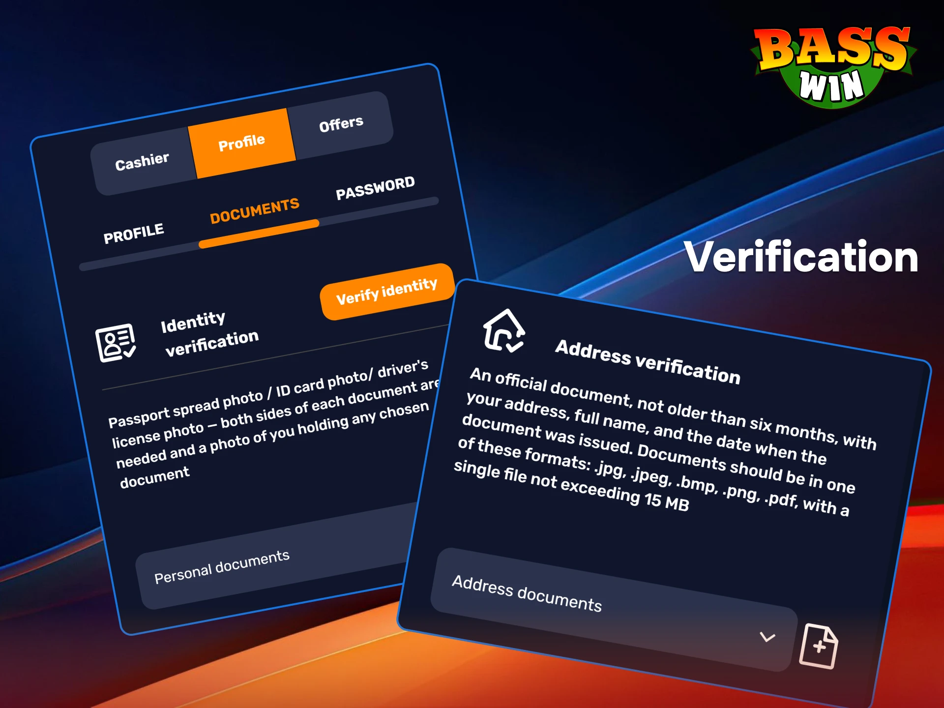 Complete the BassWin verification process now to secure your profile and enable fast withdrawals.